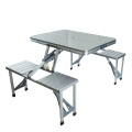 Space saving modern camping steel table frame outdoor folding table and chair